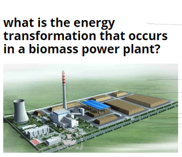 ما هو تحول الطاقة الذي يحدث في محطة طاقة الكتلة الحيوية؟