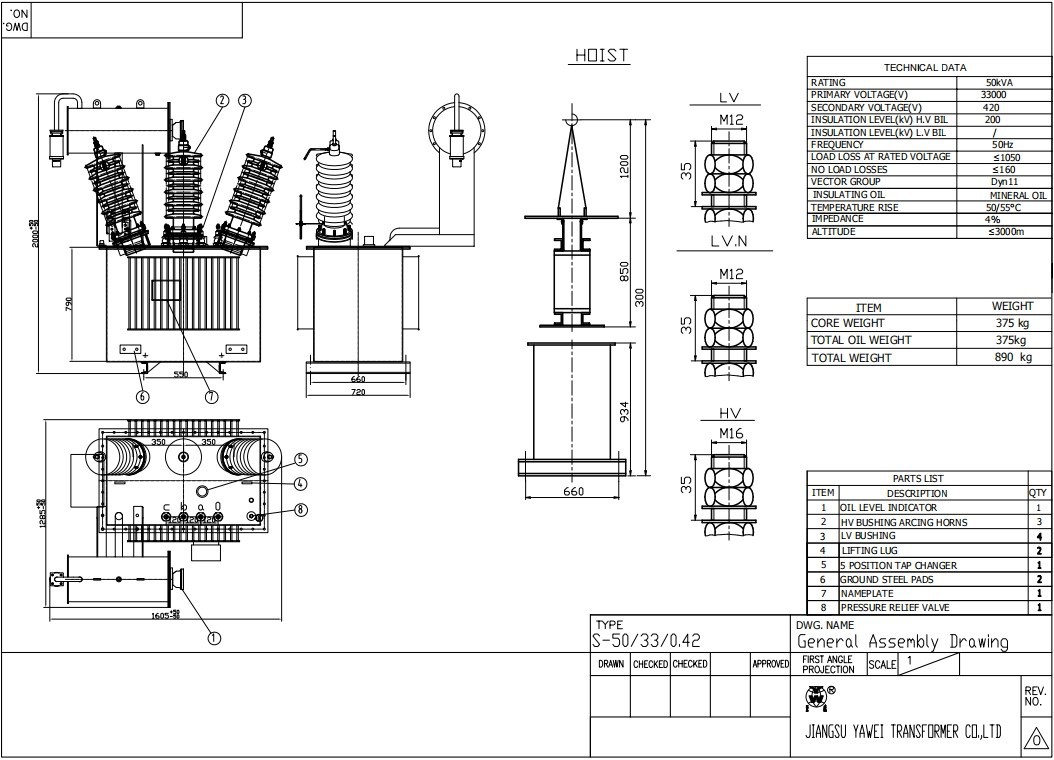 50-33-042 pole mounted transformer