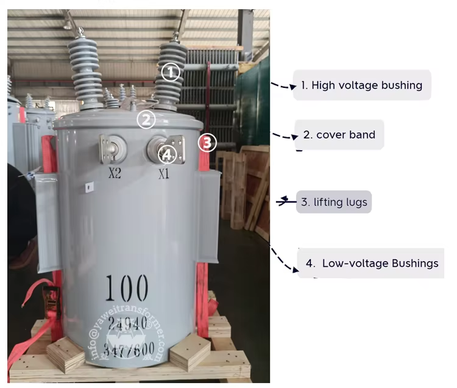 pole transformer components
